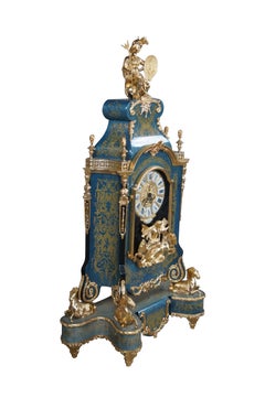 Vintage Le Ore Reloj de chimenea de marquetería italiana estilo Luis XIV Boulle MOP 41