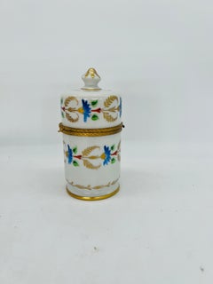 Vintage Le Tallec Enamel Decorated & Gilt Porcelain Box Circa 1966