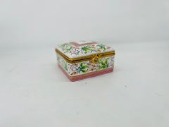 Vintage Le Tallec Enamel Decorated & Gilt Porcelain Box Circa 1982 For Saks