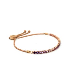 Vintage Le Vian Diseñador Amatista a Cuarzo Ombre Oro Sizeable Bolo Pulsera