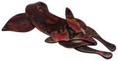 Vintage Lea Stein Renaud Fox Brooch Pin Bakelite Red Mid Century Modern MCM