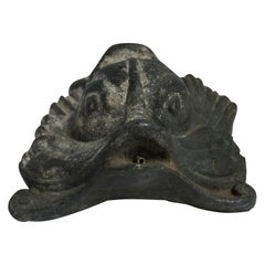 Vintage Lead Dolphin Fountain Head