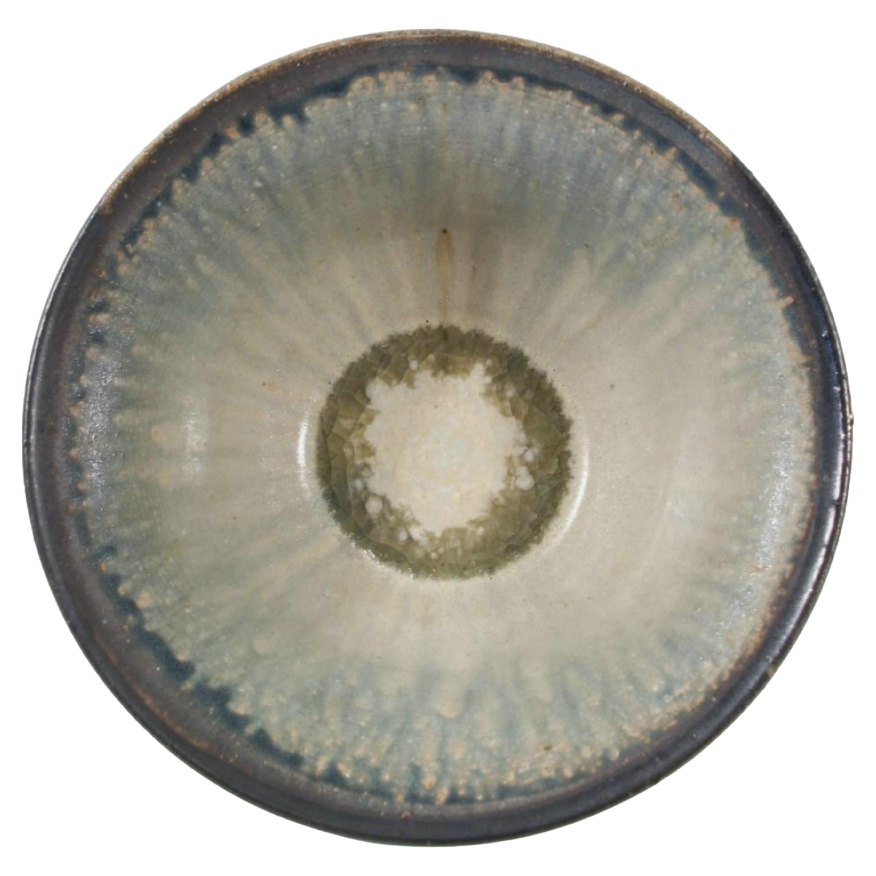 Vintage Lead Glazed
Decorated Studio Pottery Bowl - Signed - Canada - C. 1988