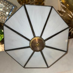 Lámpara vintage de cristal emplomado