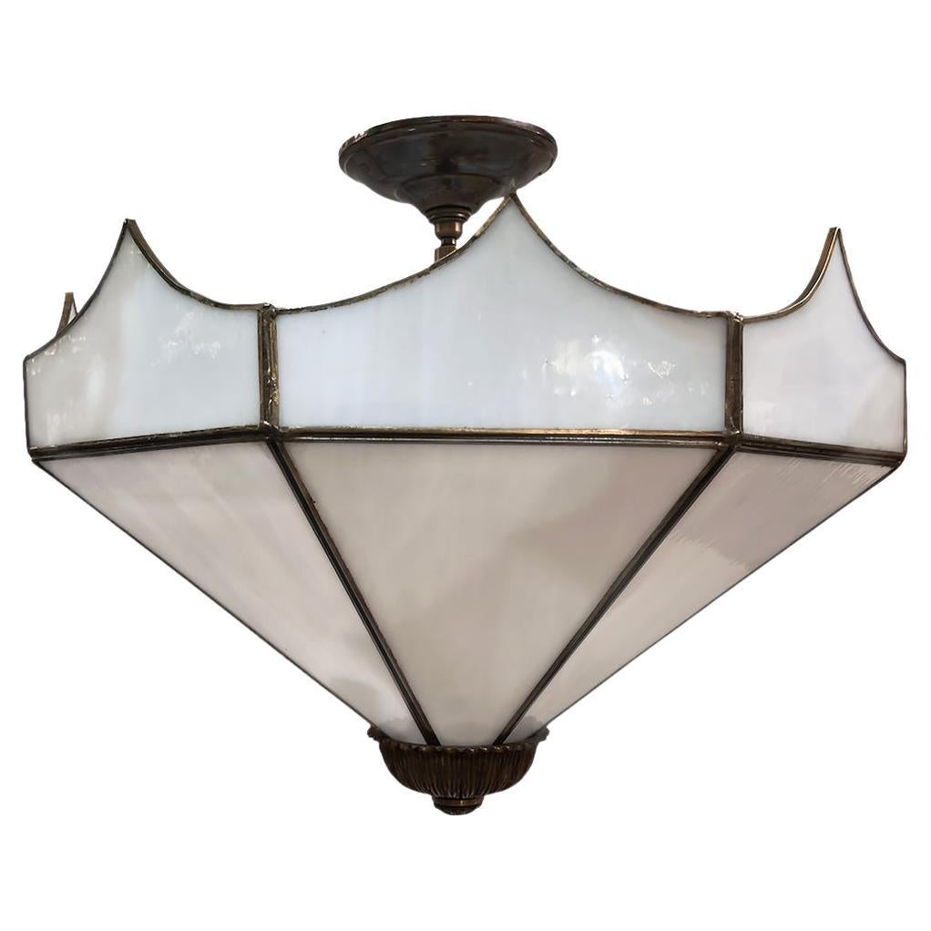 Vintage Bleiglas-Leuchte