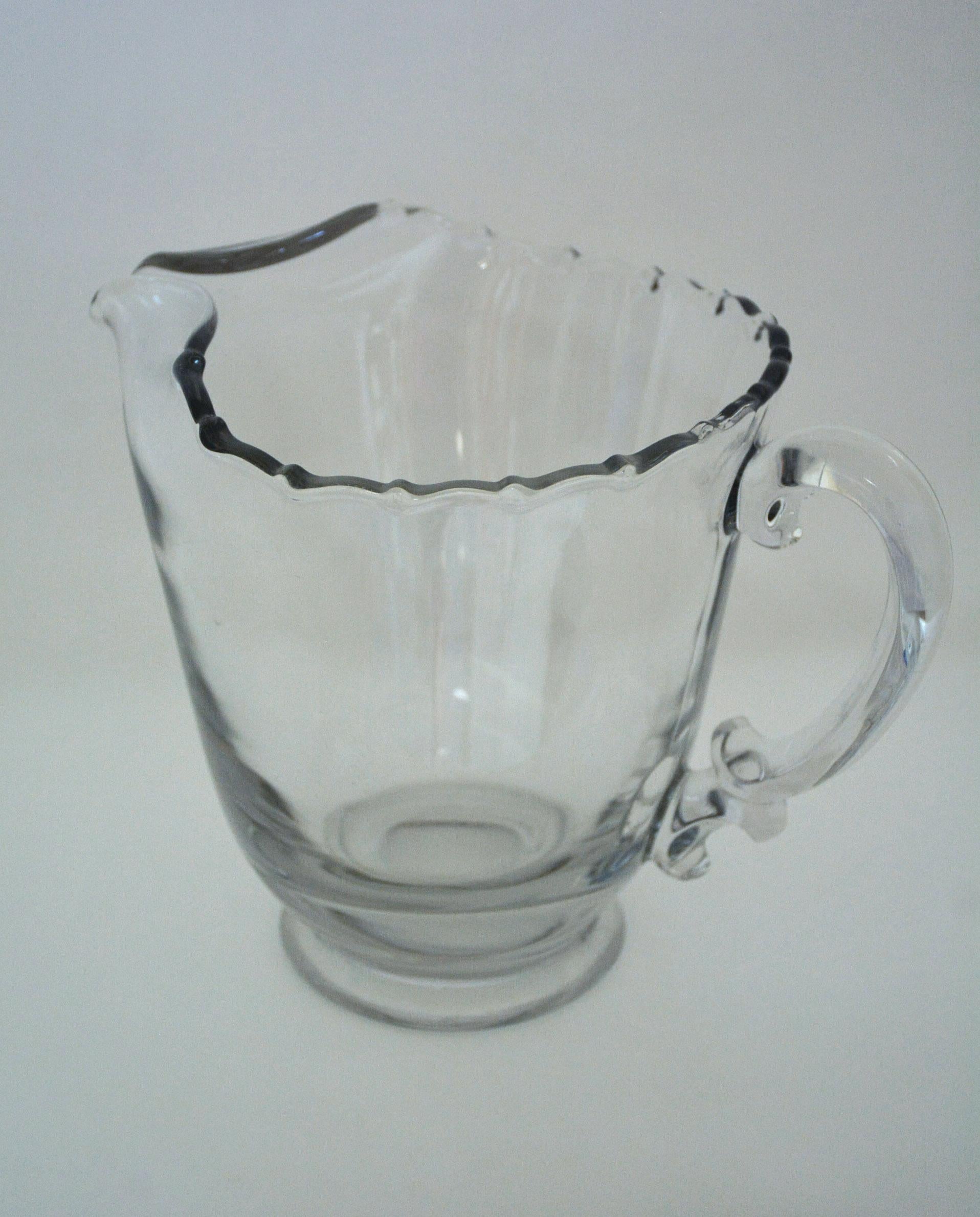 leaded glass pitcher