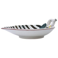 Vintage Leaf Shaped Serving Dish by Stig Lindberg, Gustavsberg, 1950s