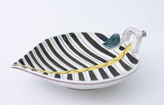 Vintage Leaf Shaped Serving Dish by Stig Lindberg, Gustavsberg, 1950s