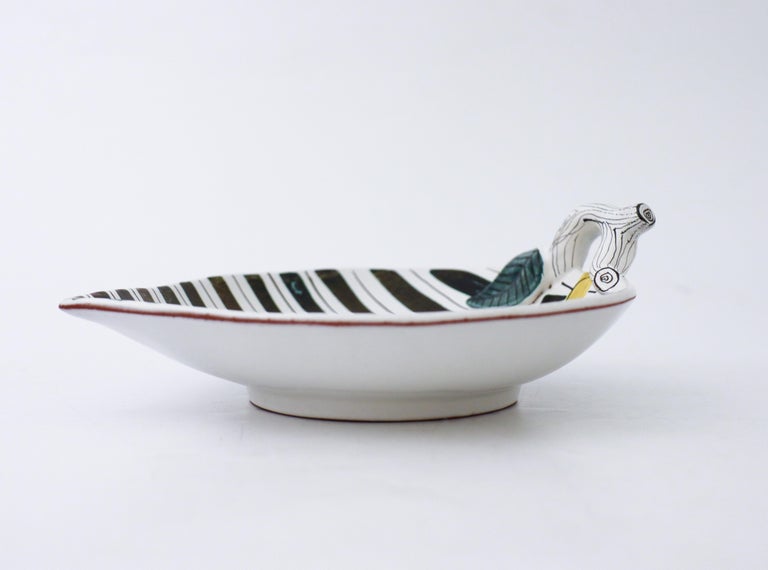Vintage Leaf Shaped Serving Dish by Stig Lindberg, Gustavsberg 