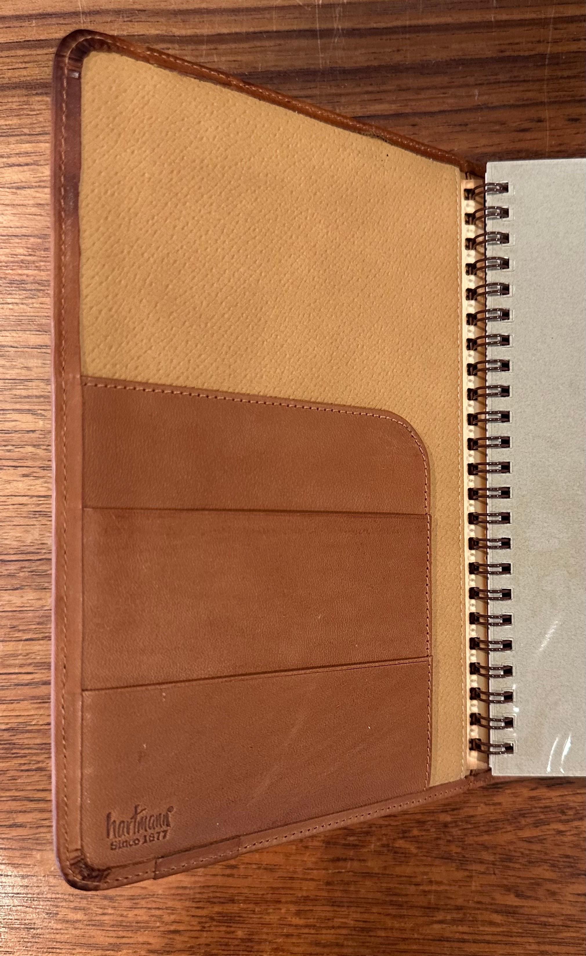 Vintage Leather Address / Phone Book with Box by Hartmann For Sale 4