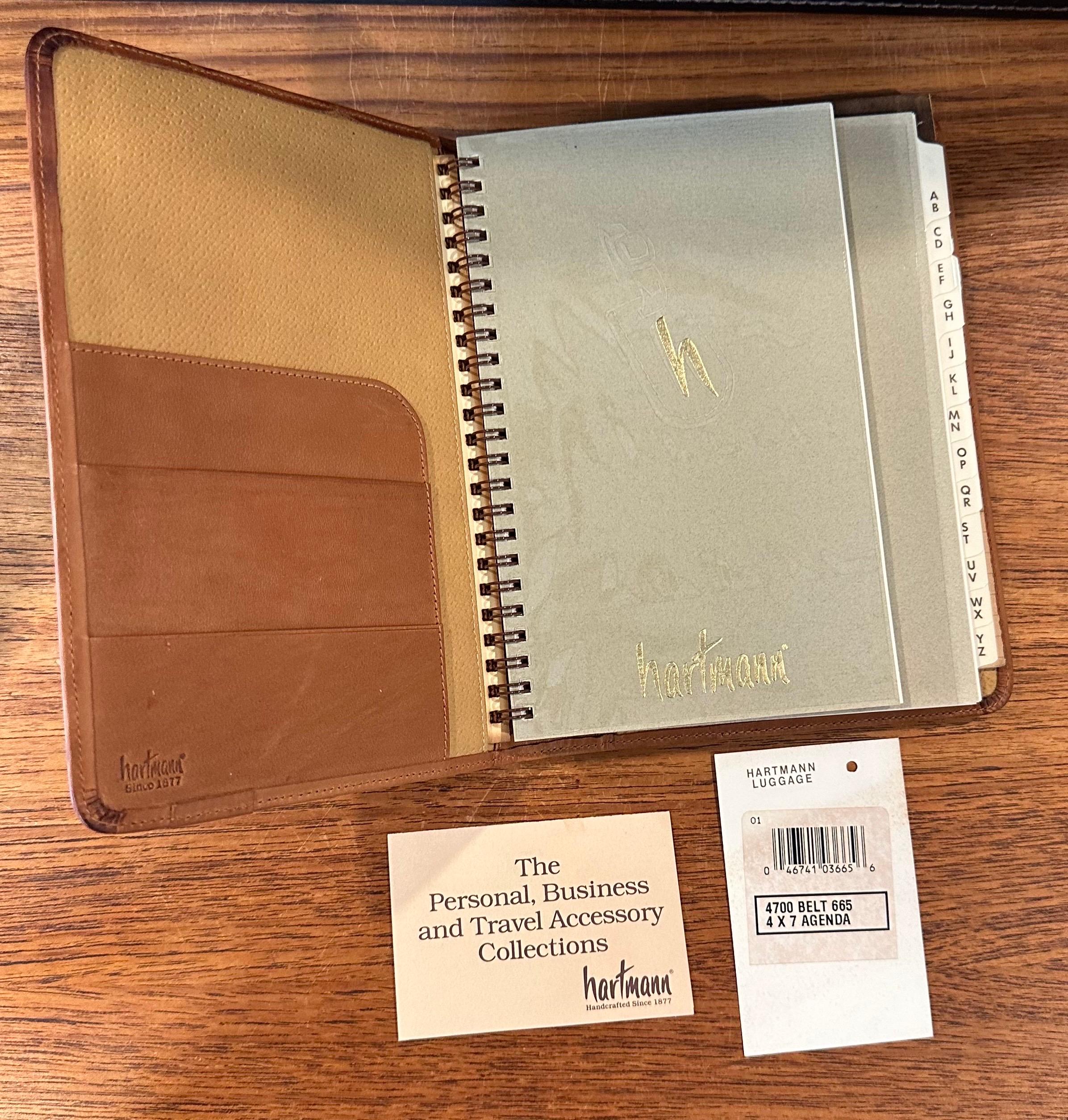 Vintage Leather Address / Phone Book with Box by Hartmann For Sale 3