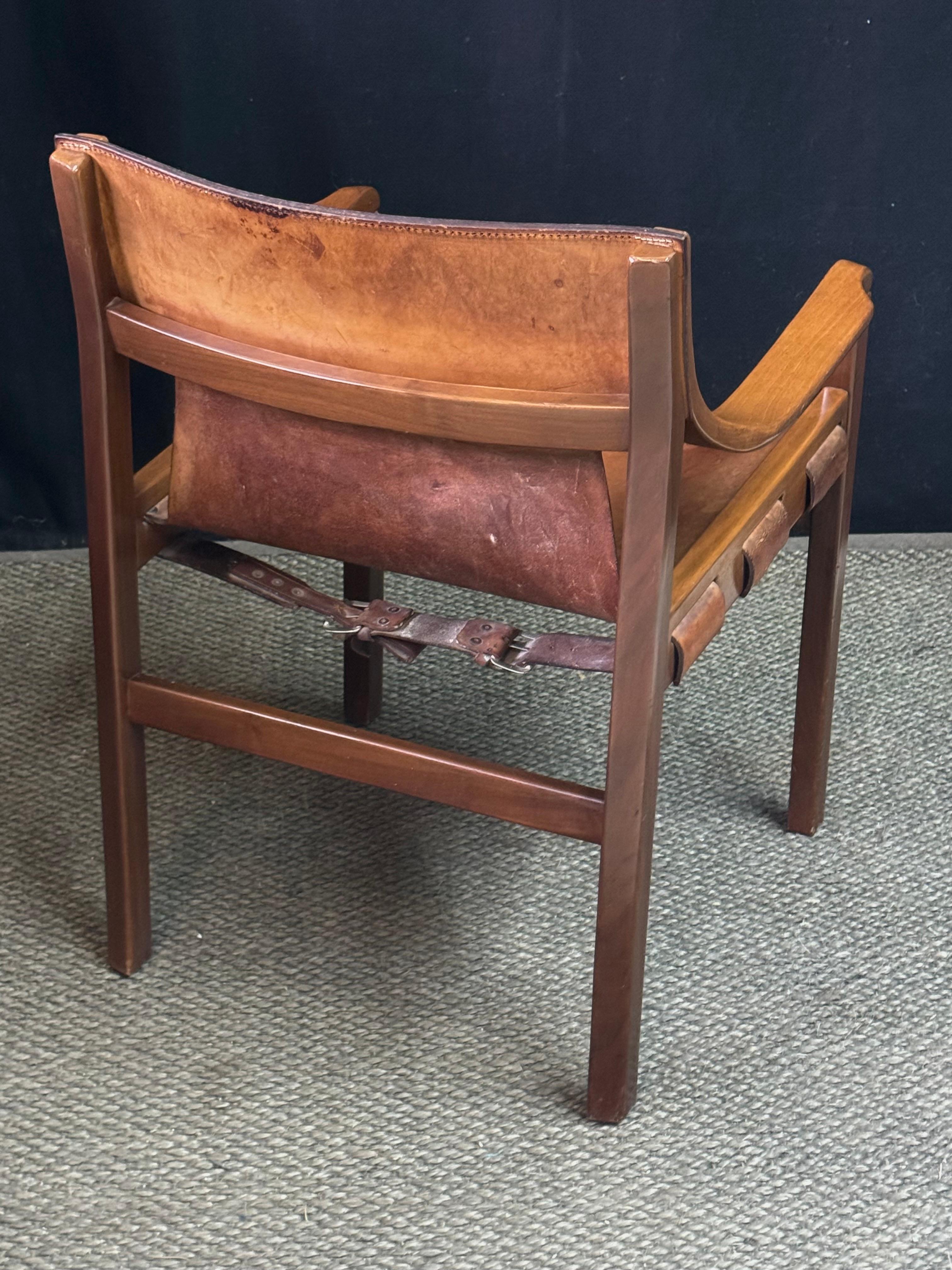Vintage Leather and Bentwood Armchair by Brazilian Designer, Sergio Rodrigues For Sale 3