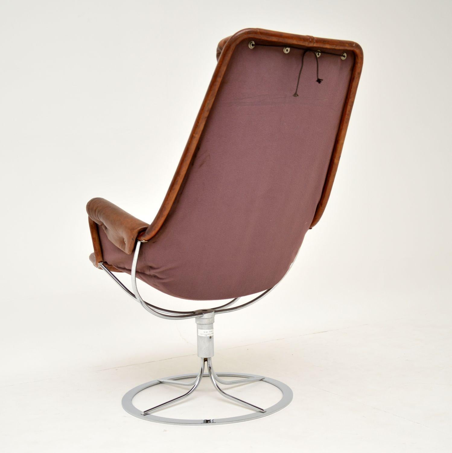 Vintage Leather and Chrome Jetson Chair by Bruno Mathsson for DUX 4