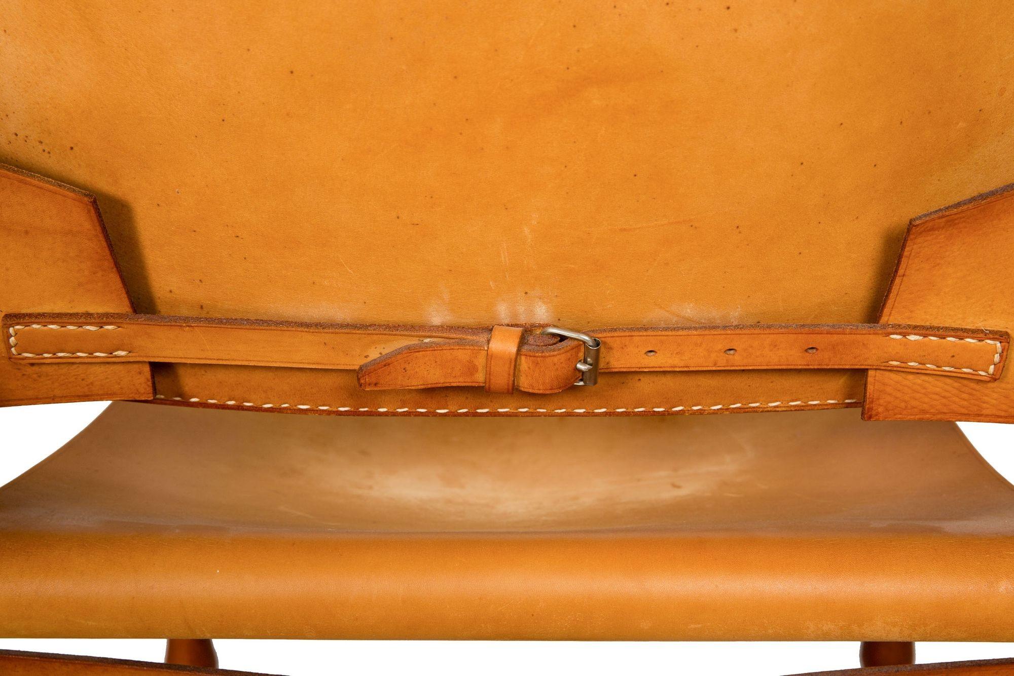 Vintage Leather and Oak “Safari” Armchair by Wilhelm Kienzle, circa 1950-60 2