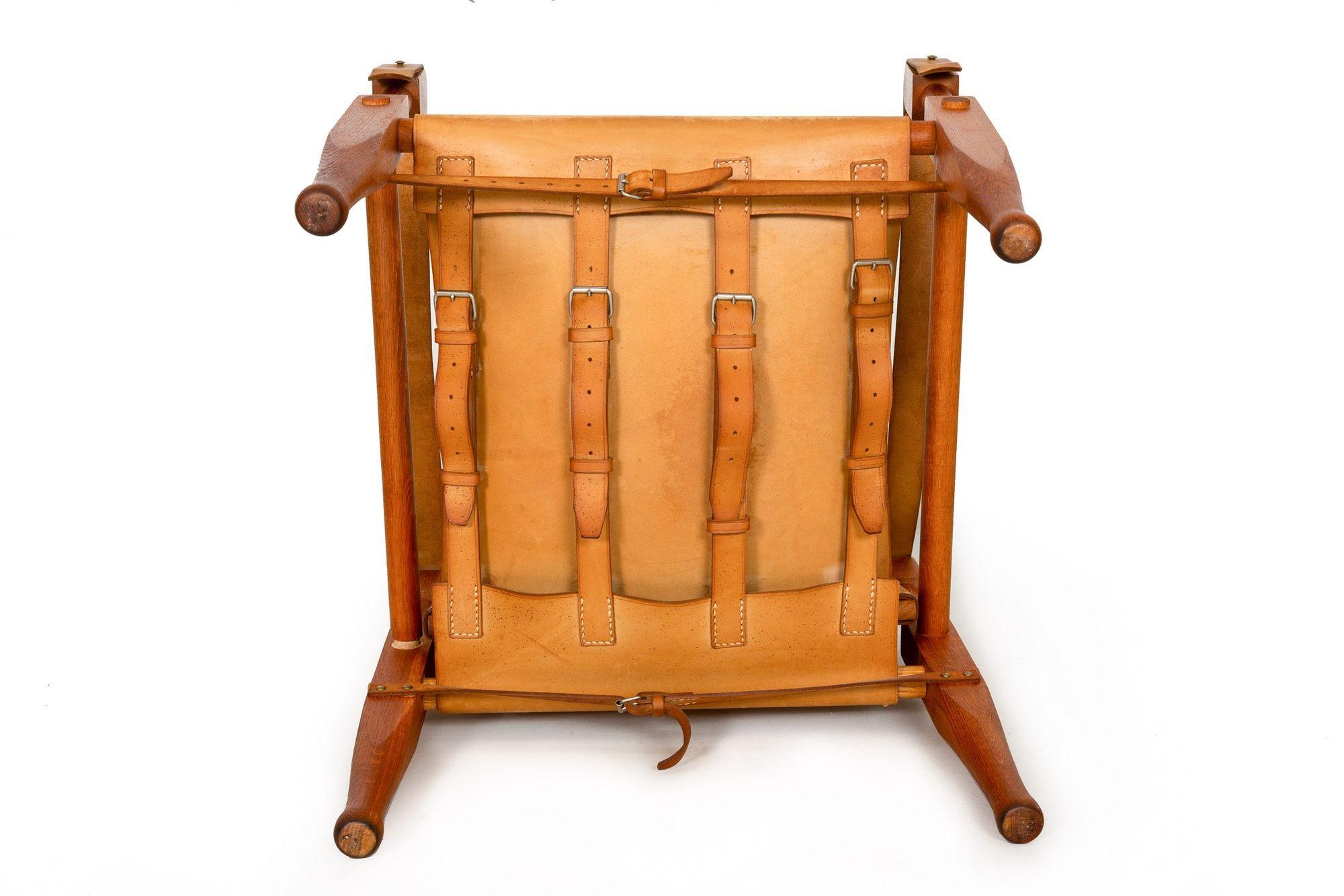 Vintage Leather and Oak “Safari” Armchair by Wilhelm Kienzle, circa 1950-60 5