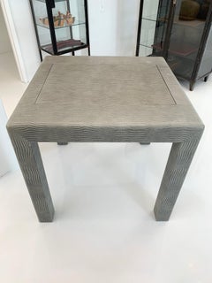 Vintage Leather and Suede Backgammon Table in the Style of Karl Springer