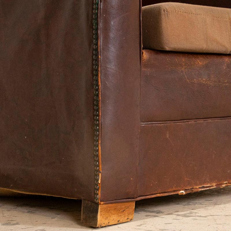 Vintage Leather Armchair from Denmark 1