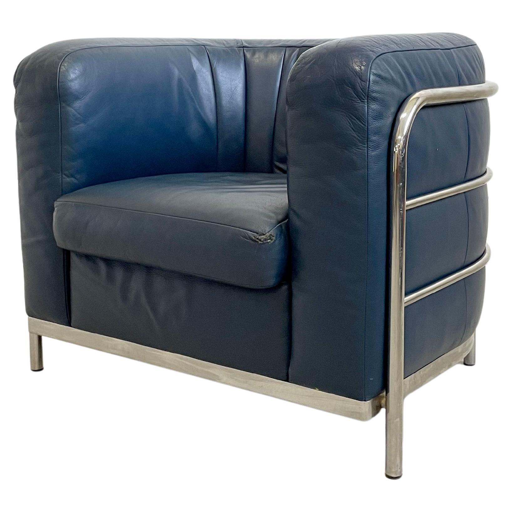 Vintage Leather Armcha 'Onda' by De Pas D’Urbino and Lomazzi for Zanotta, 1980s For Sale