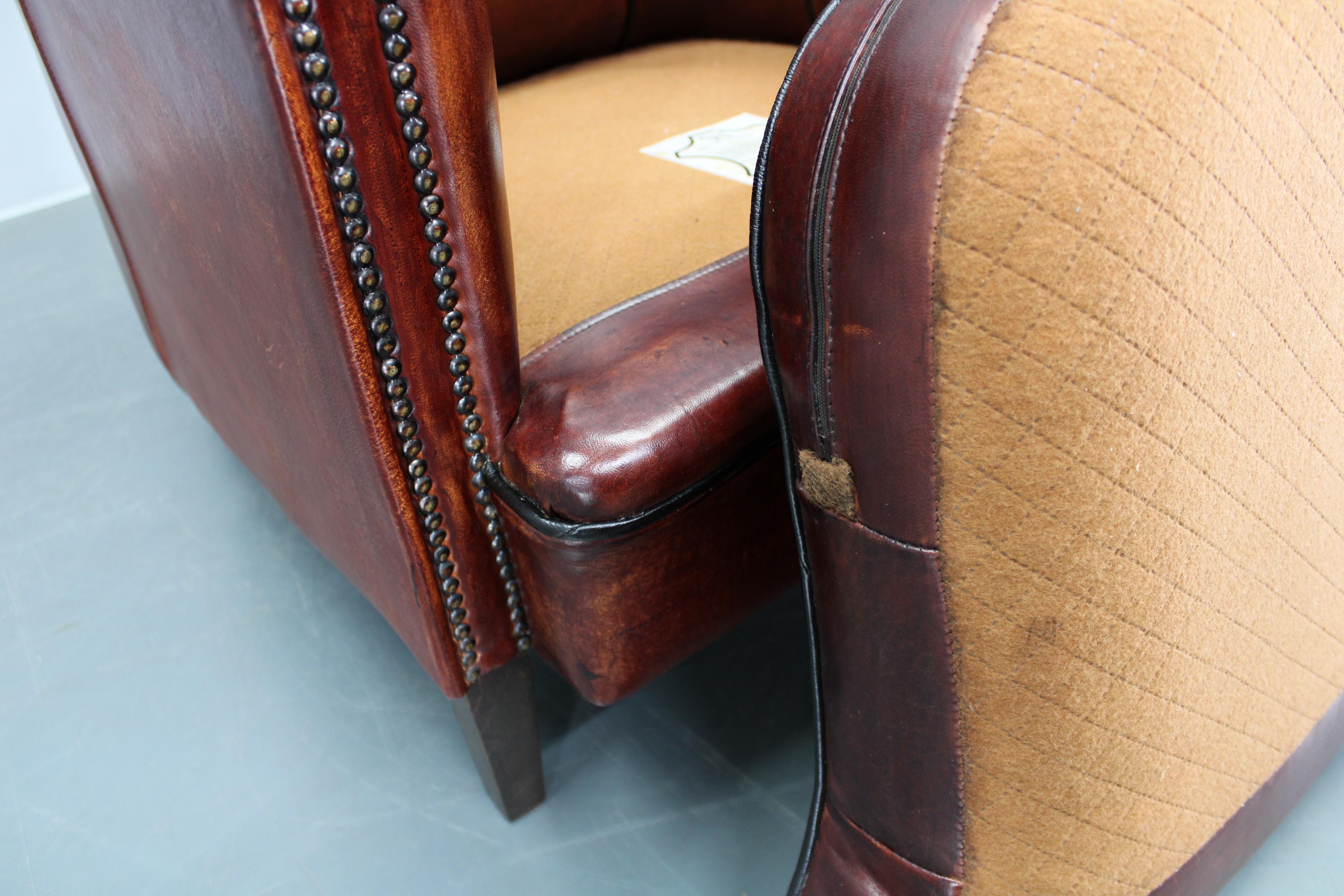 Vintage Leather Armchair, Czechoslovakia For Sale 6