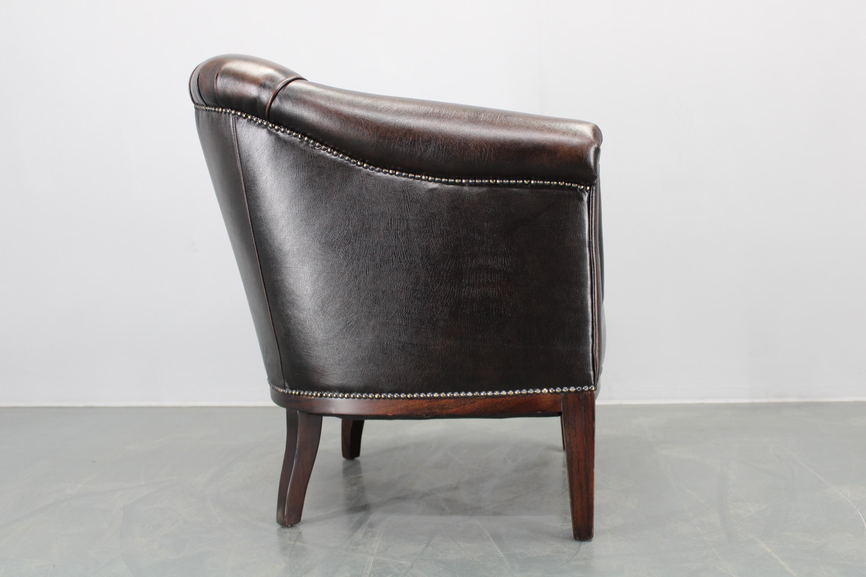 Vintage Leather Armchair, Czechoslovakia For Sale 6