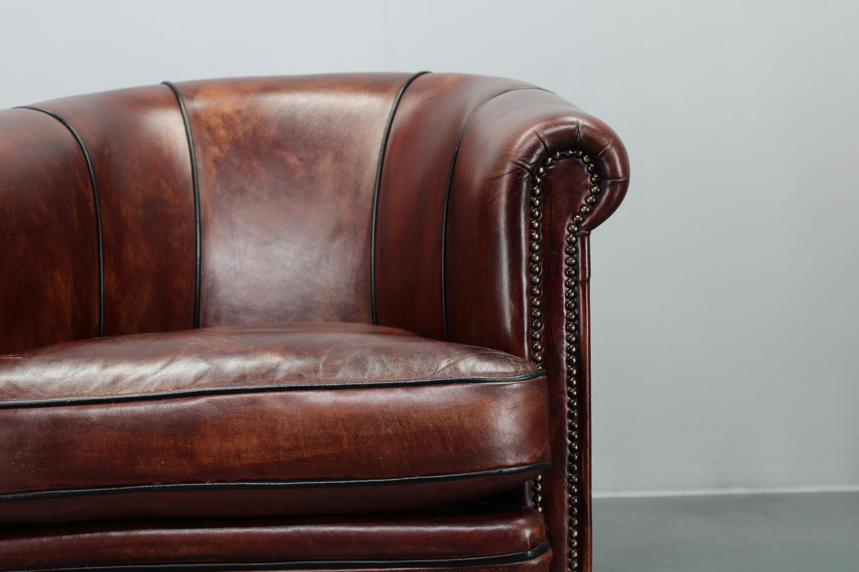Vintage Leather Armchair, Czechoslovakia For Sale 9