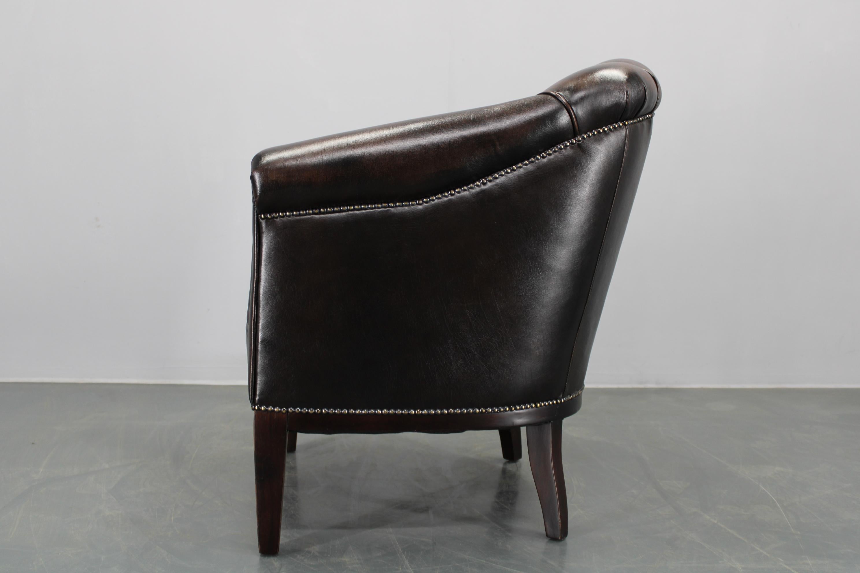 Vintage Leather Armchair, Czechoslovakia For Sale 10