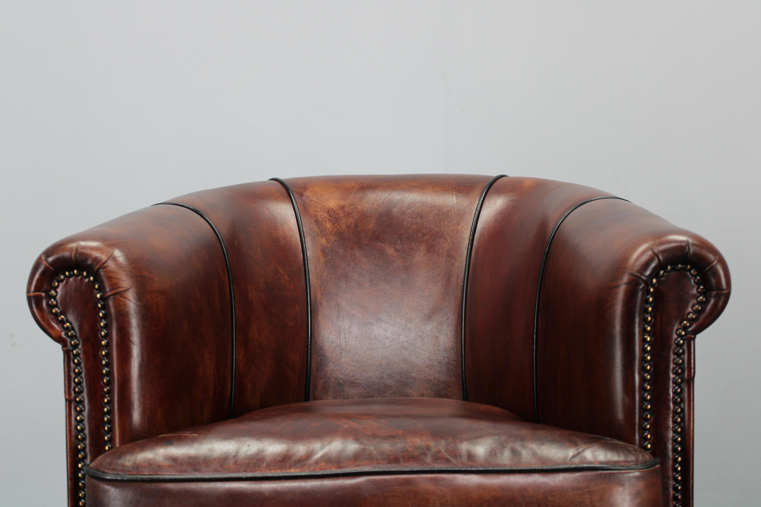 Vintage Leather Armchair, Czechoslovakia For Sale 11