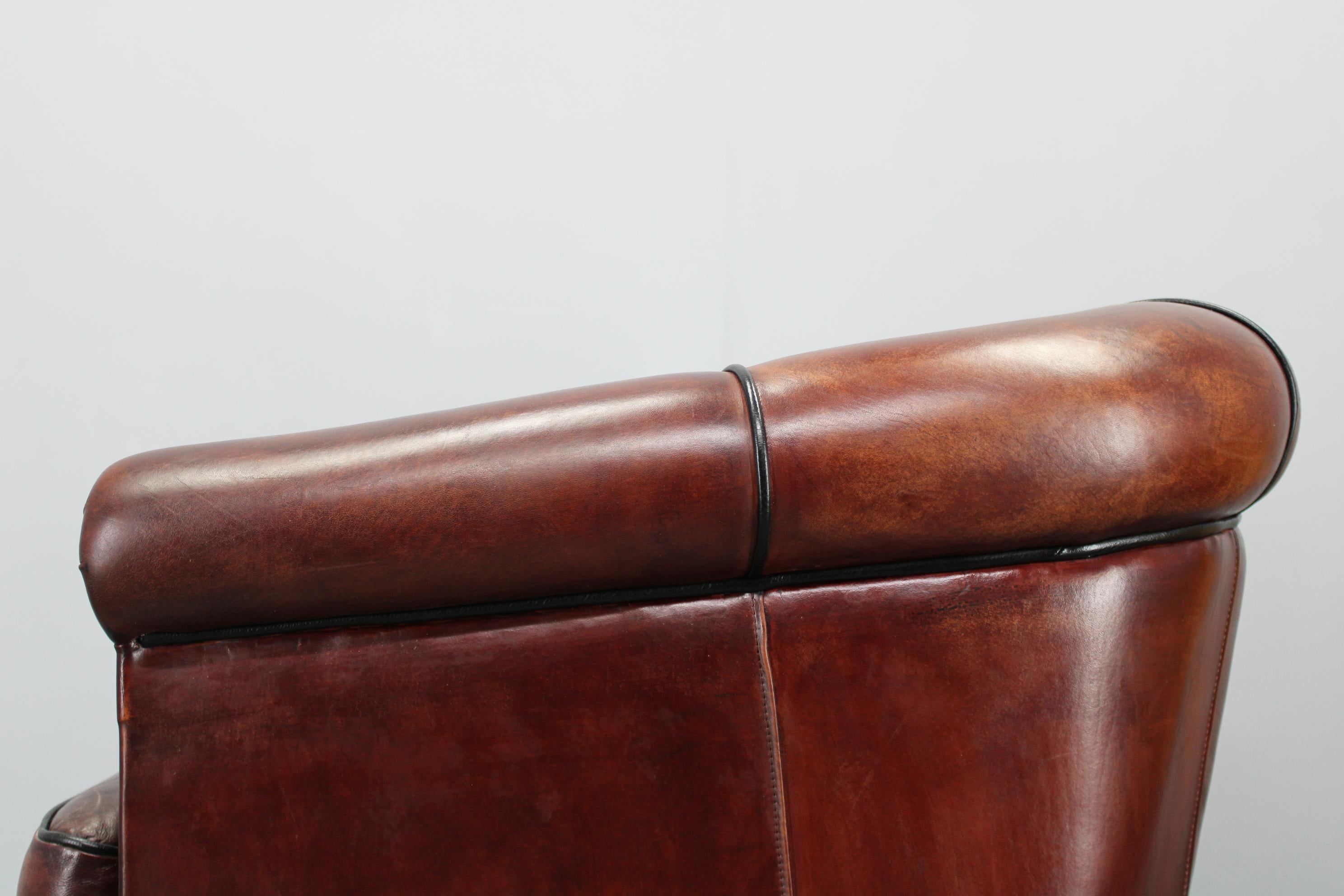 Vintage Leather Armchair, Czechoslovakia For Sale 14