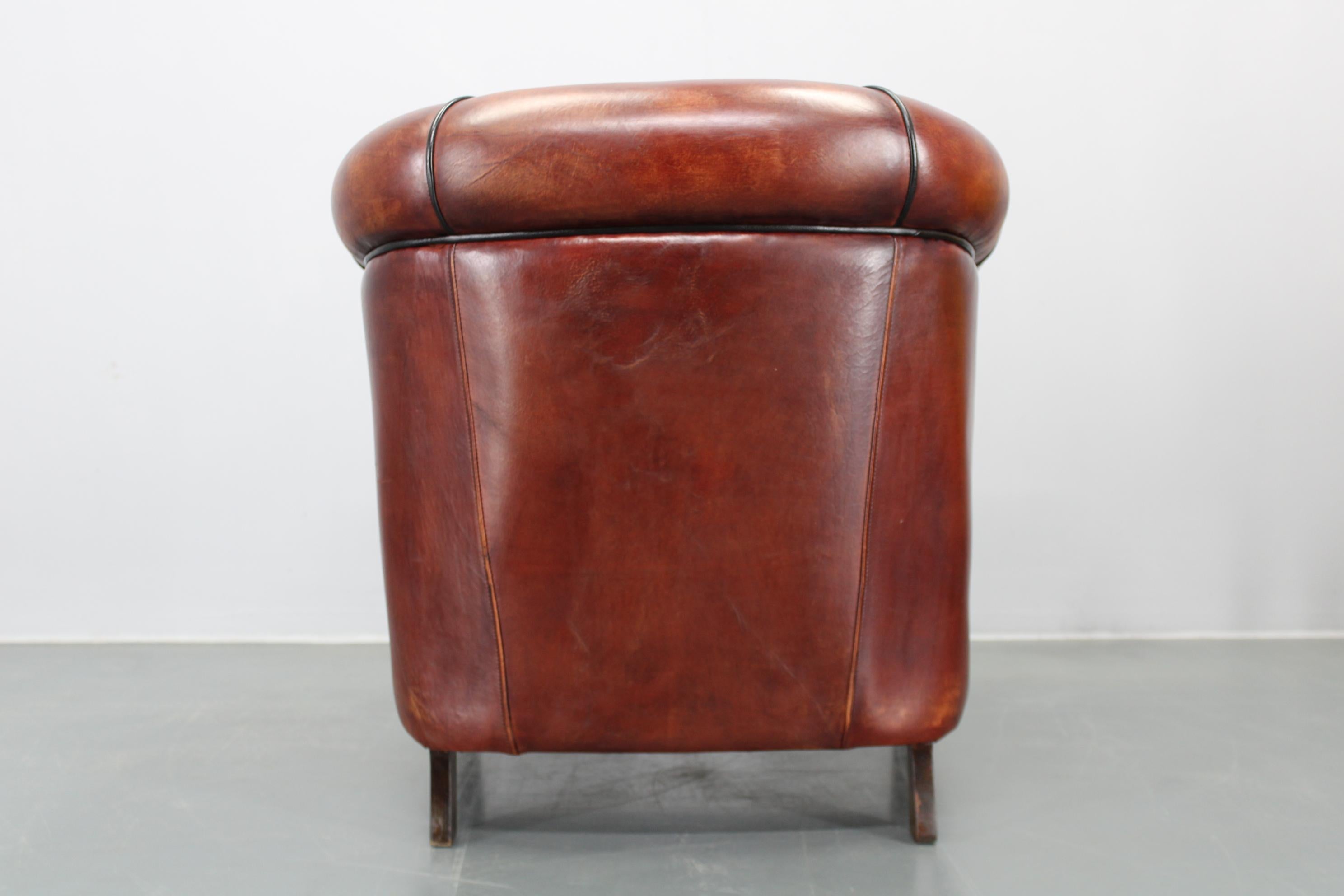Vintage Leather Armchair, Czechoslovakia In Good Condition For Sale In Praha, CZ