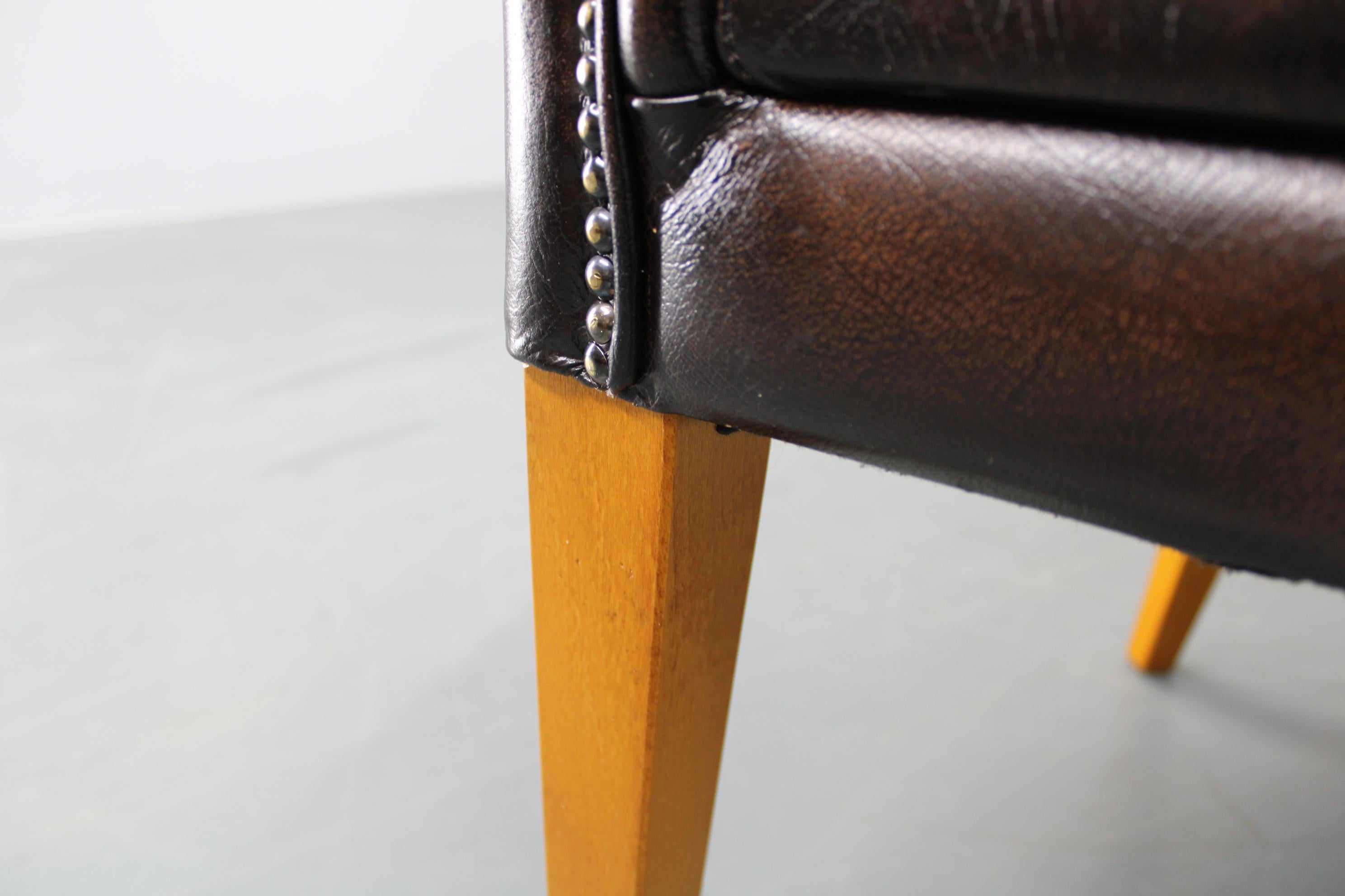 Vintage Leather Armchair, Czechoslovakia For Sale 1
