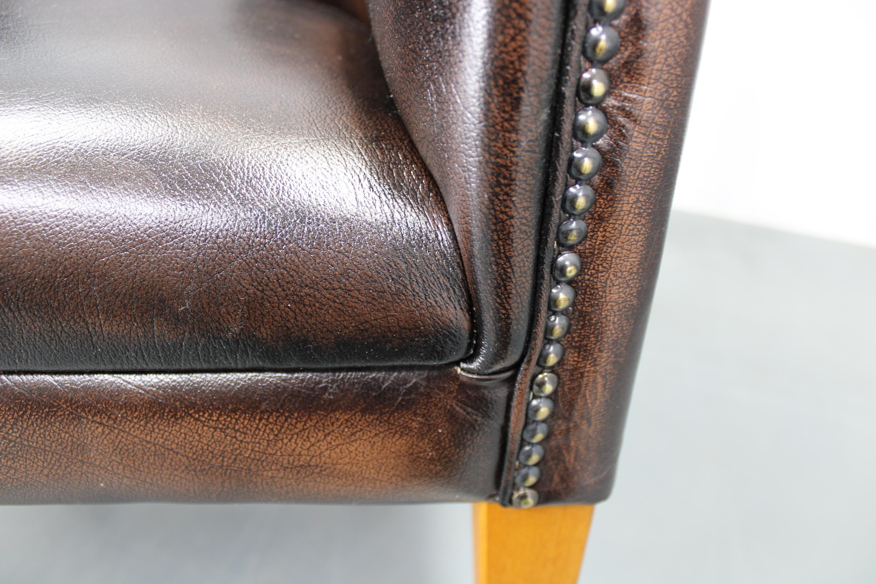Vintage Leather Armchair, Czechoslovakia For Sale 2