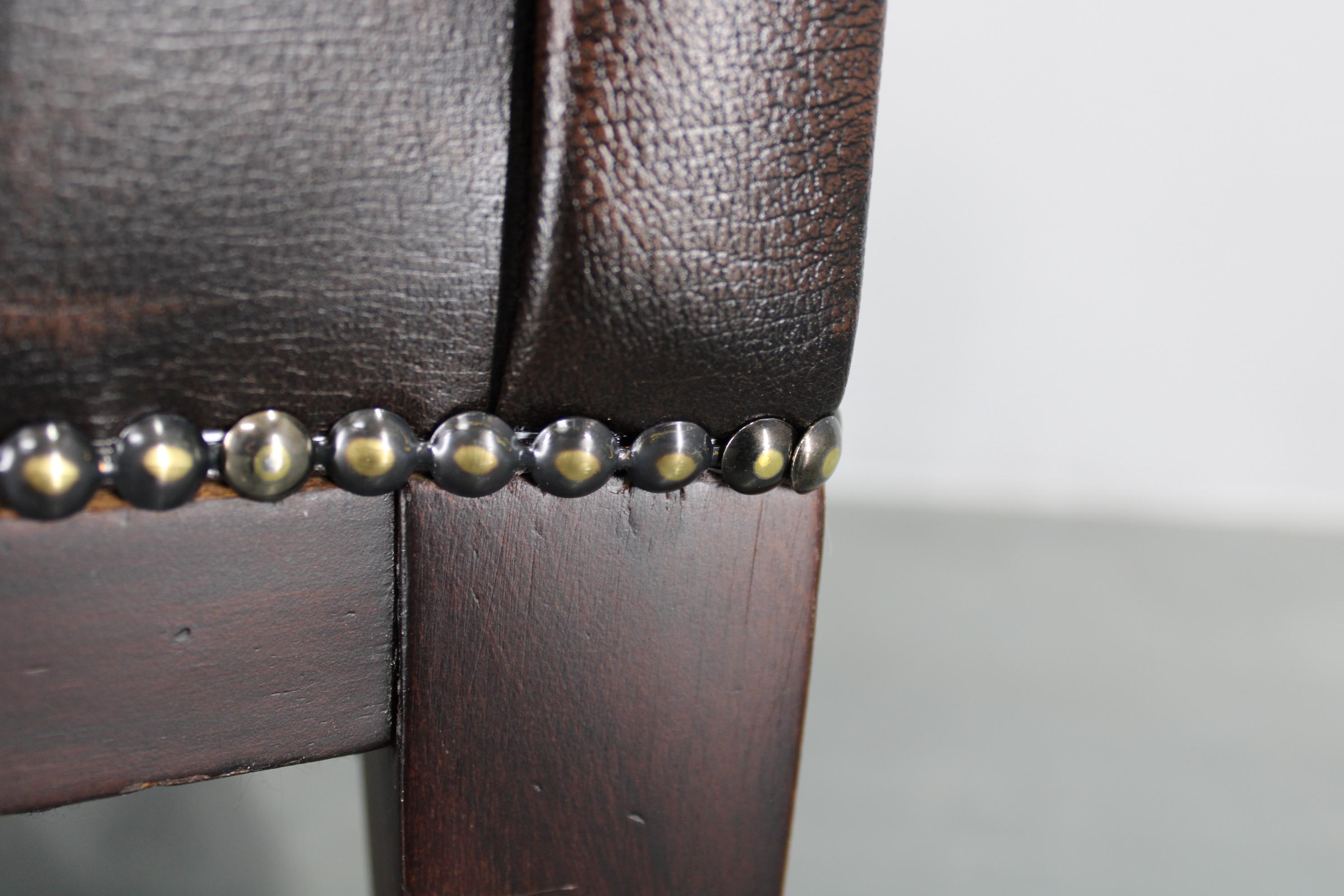 Vintage Leather Armchair, Czechoslovakia For Sale 2