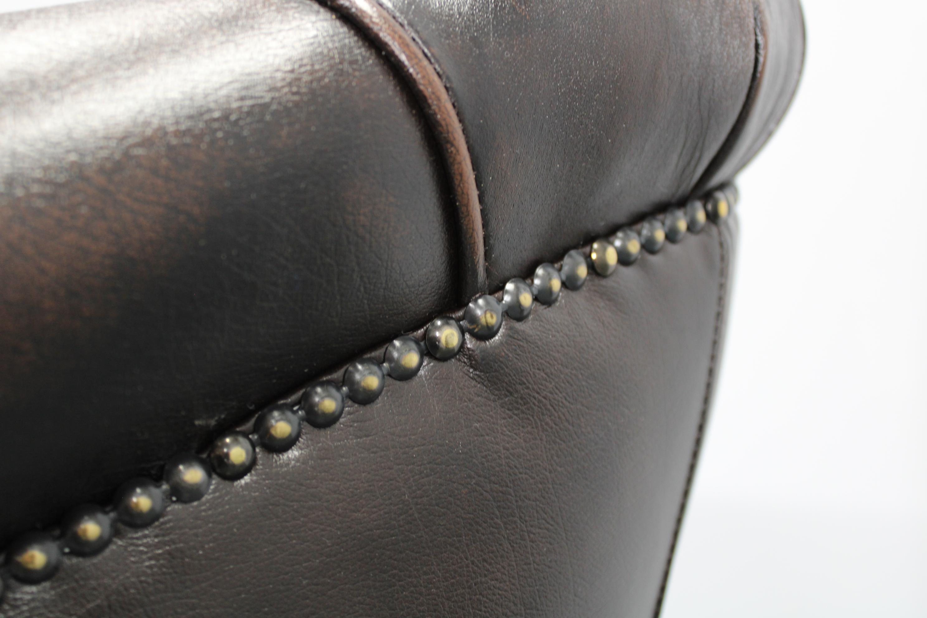 Vintage Leather Armchair, Czechoslovakia For Sale 3