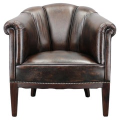 Poltrona in pelle vintage, Cecoslovacchia