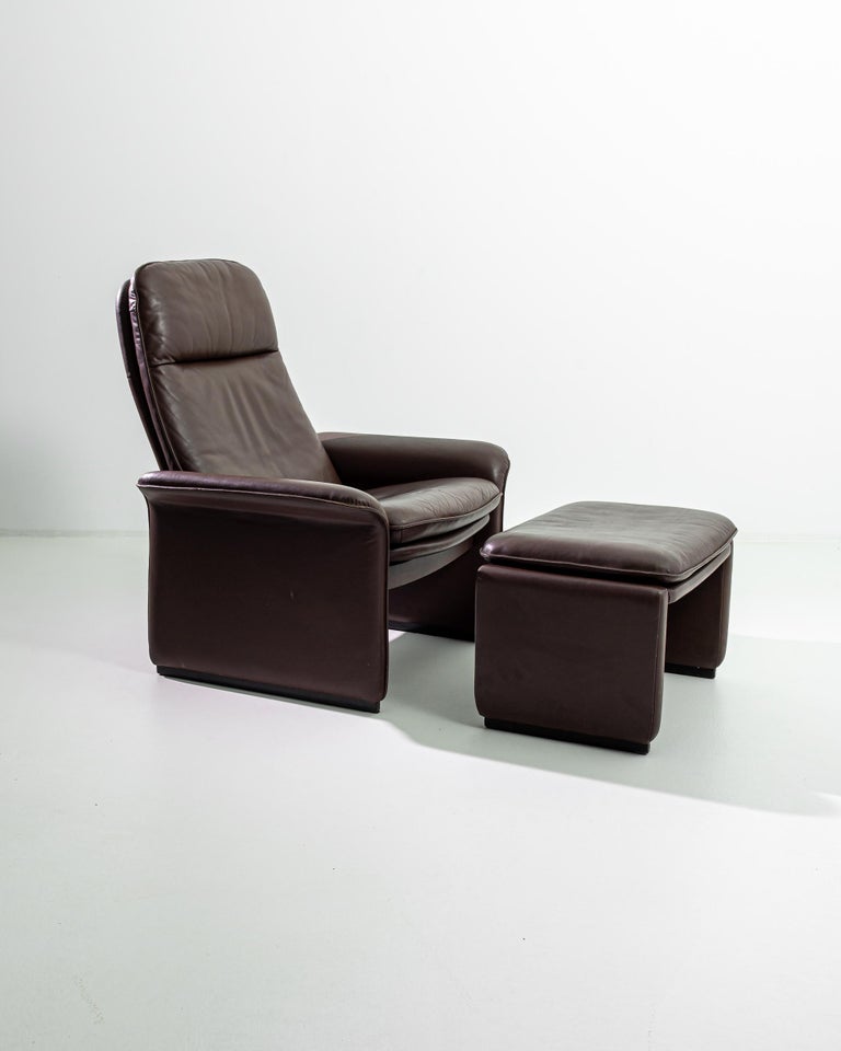Vintage Leather Armchair DS50 with Ottoman by De Sede at 1stDibs