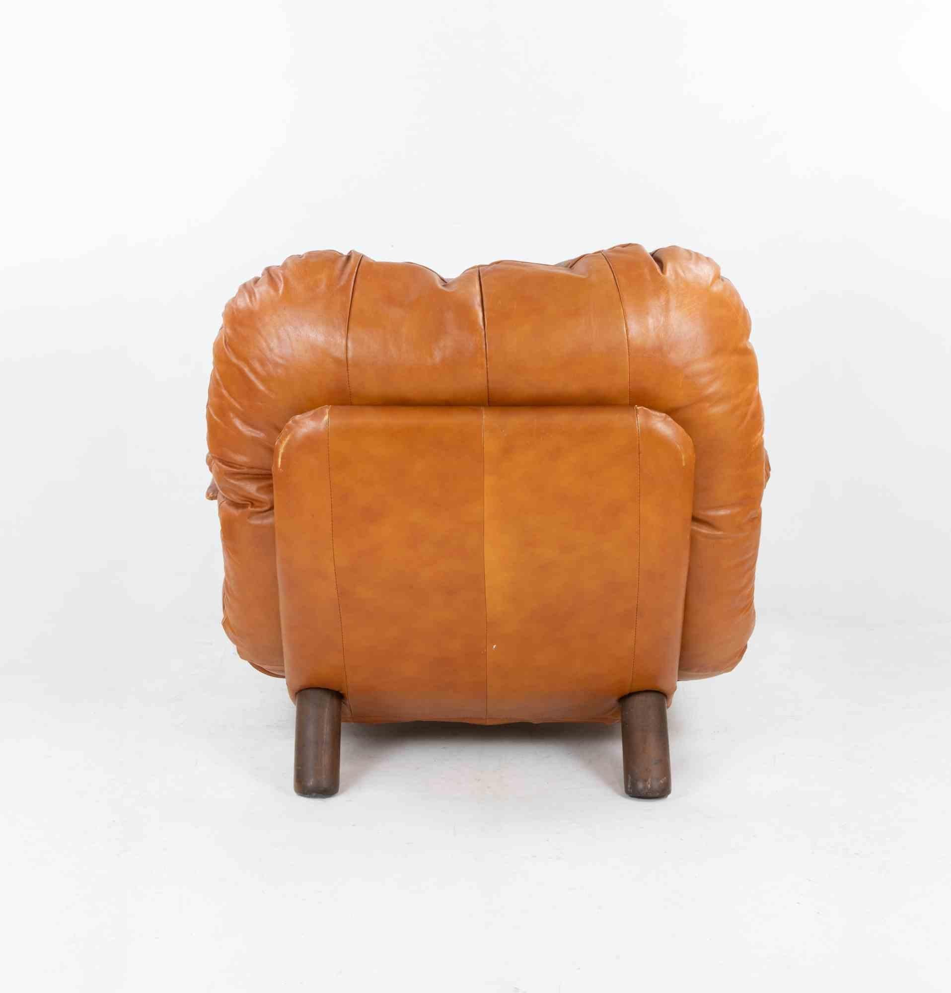 Pelle Poltrona in pelle vintage per INSA, Italia, anni '70 in vendita