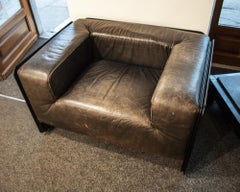 Vintage Leather Armchair, Italy, 1970