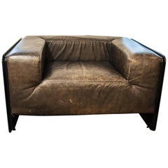 Vintage Leather Armchair, Italy, 1970