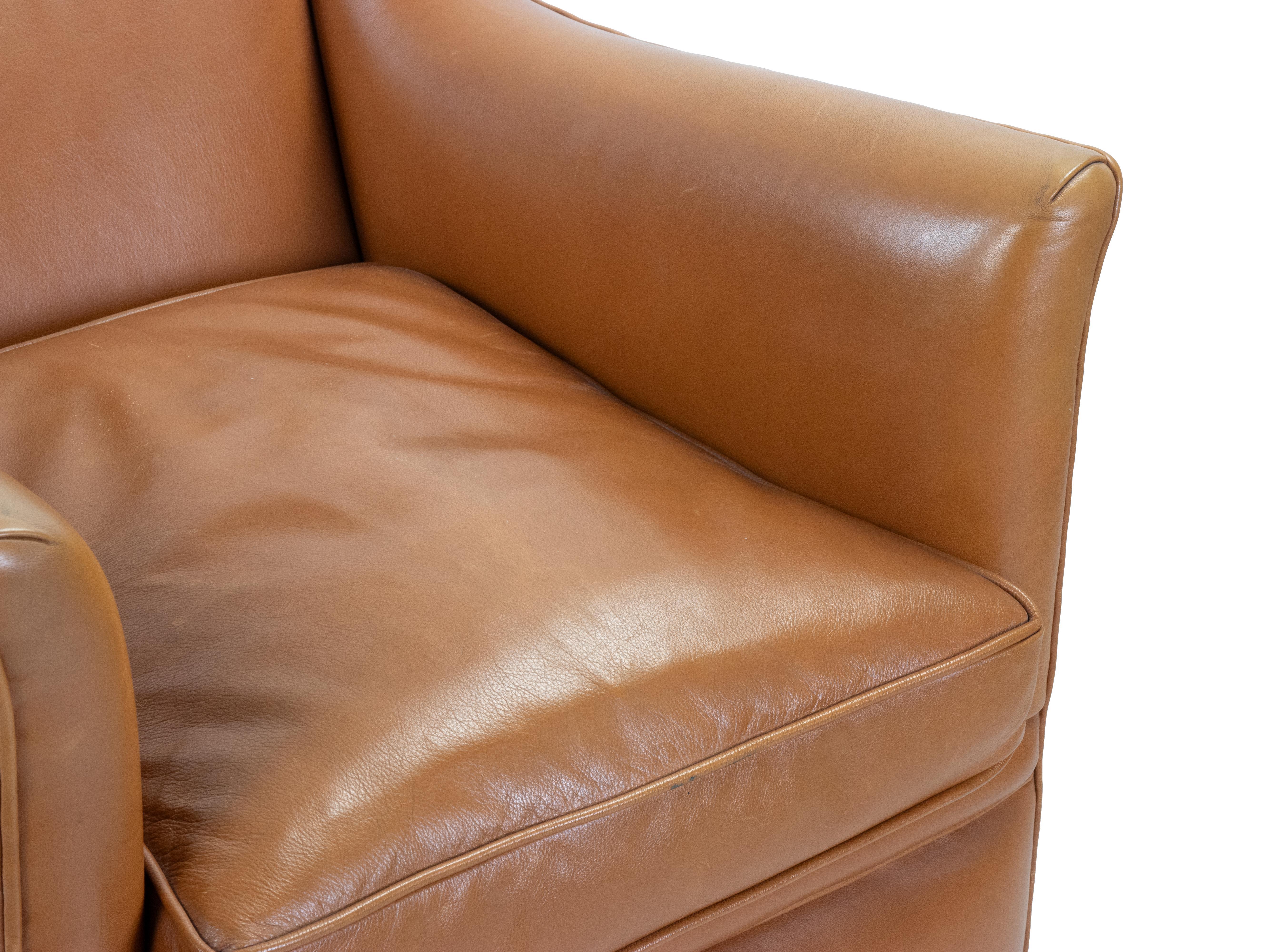 Vintage Leather Armchair, Mid-20th Century For Sale 1
