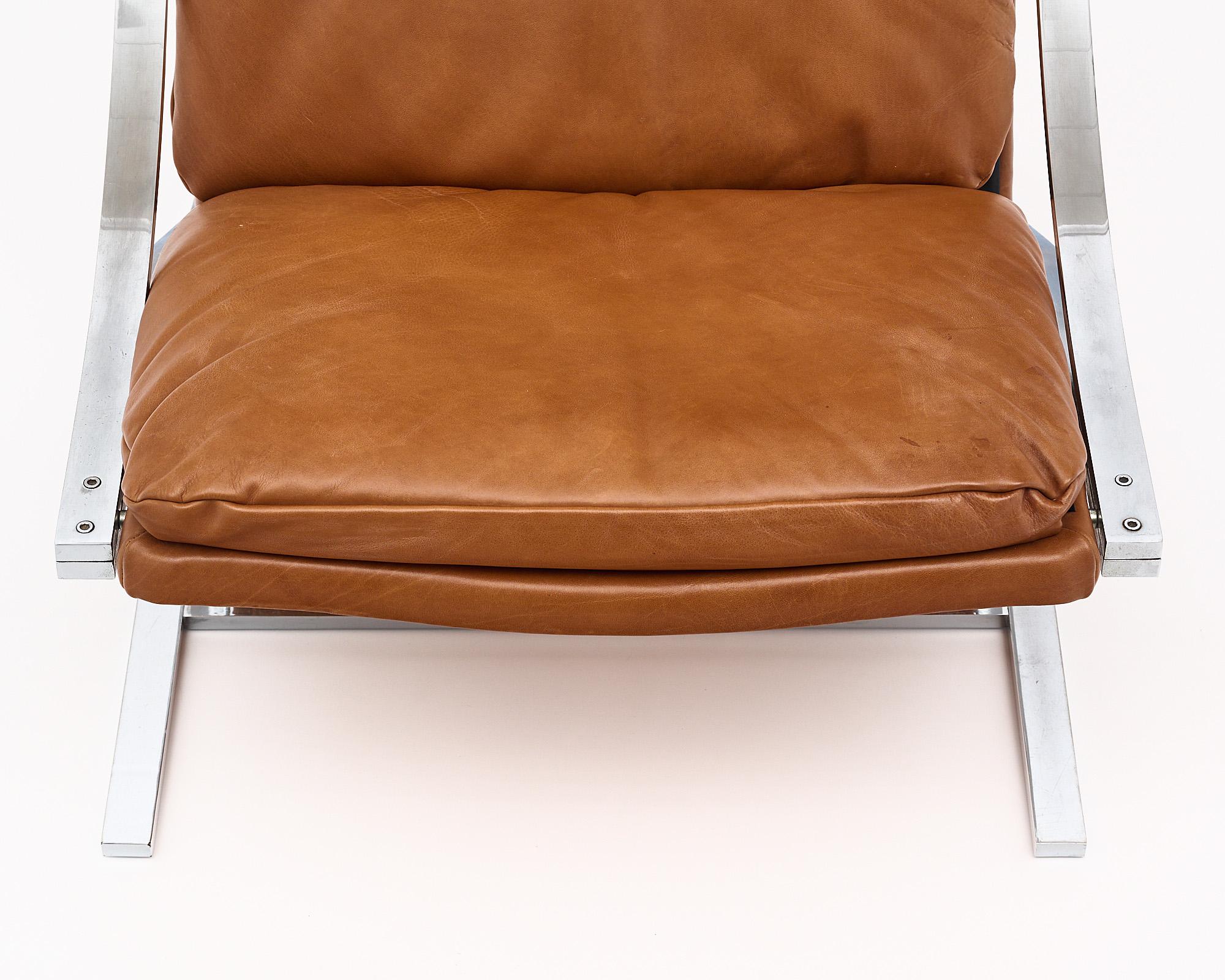 Late 20th Century Vintage Leather Armchairs by Paul Tuttle for Strässle International  For Sale