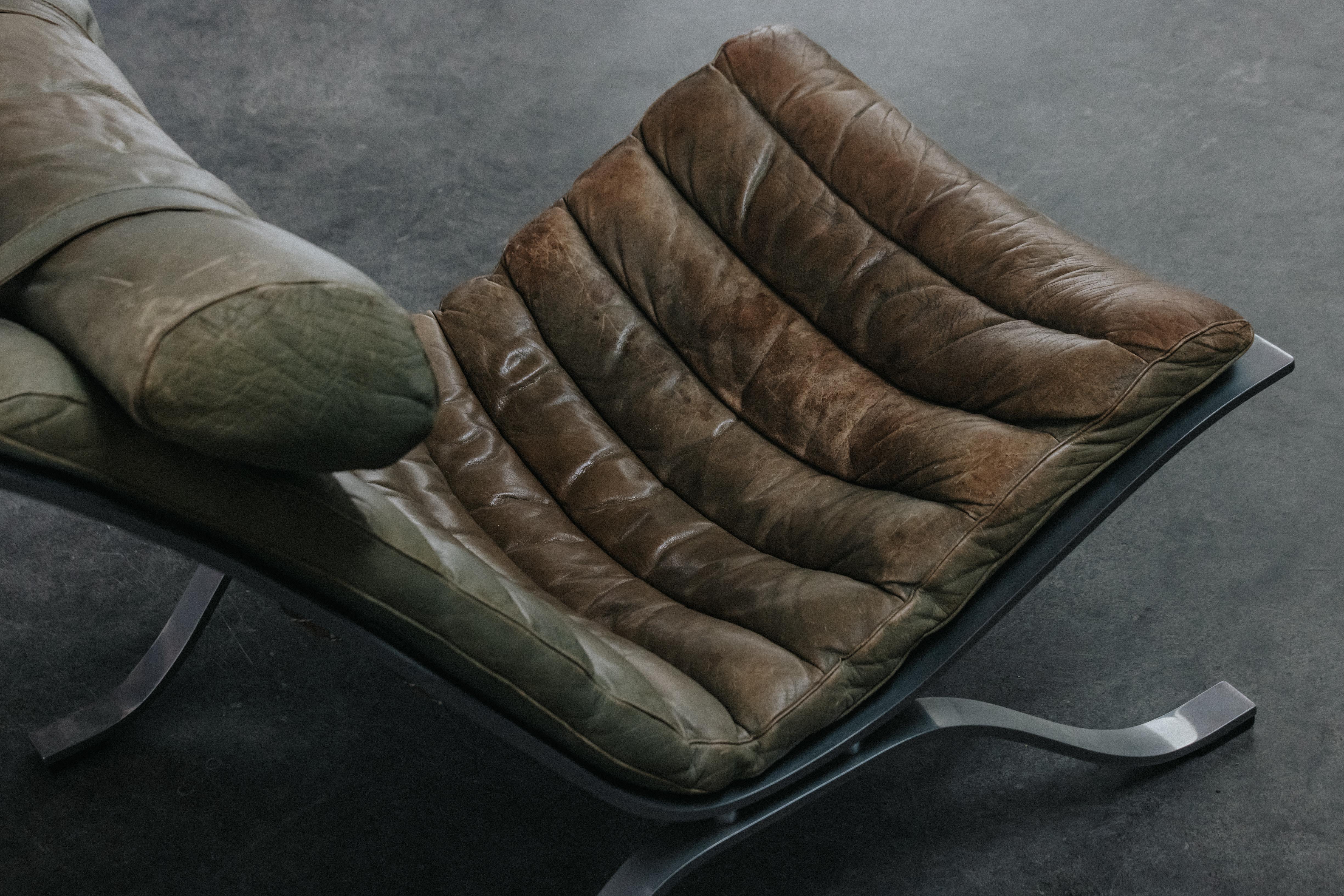 Vintage Leather Arne Norell Ari Lounge Chair From Sweden, Circa 1970 For Sale 2