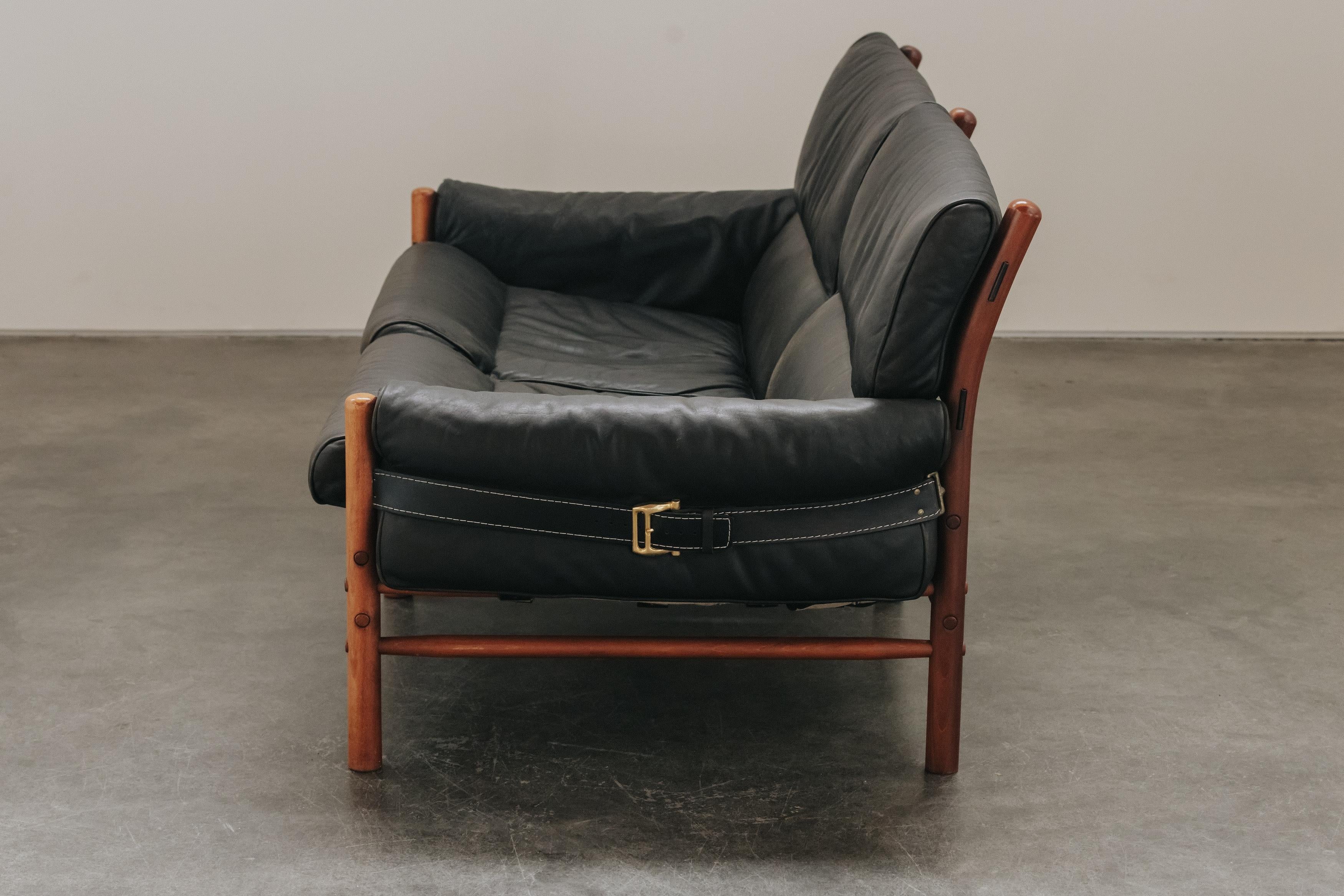 Vintage Leder Arne Norell Sofa Modell Kontiki aus Schweden, CIRCA 1970 (Ende des 20. Jahrhunderts) im Angebot