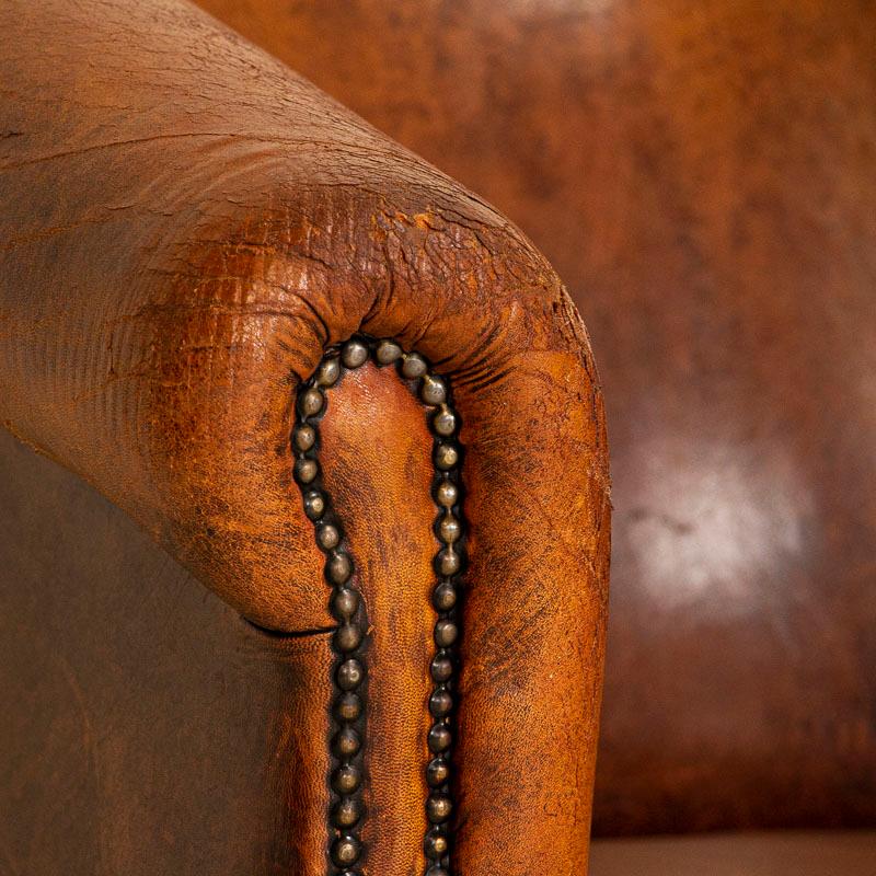 leather barrell chair