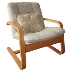 Chaise longue en bois courbé