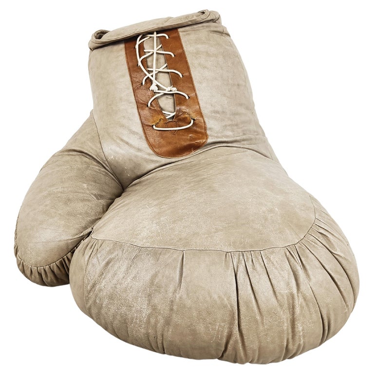 Vintage Leather Boxing Glove Lounge Chair, 1970s For Sale at 1stDibs