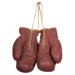 Used Leather Boxing Gloves c.1950