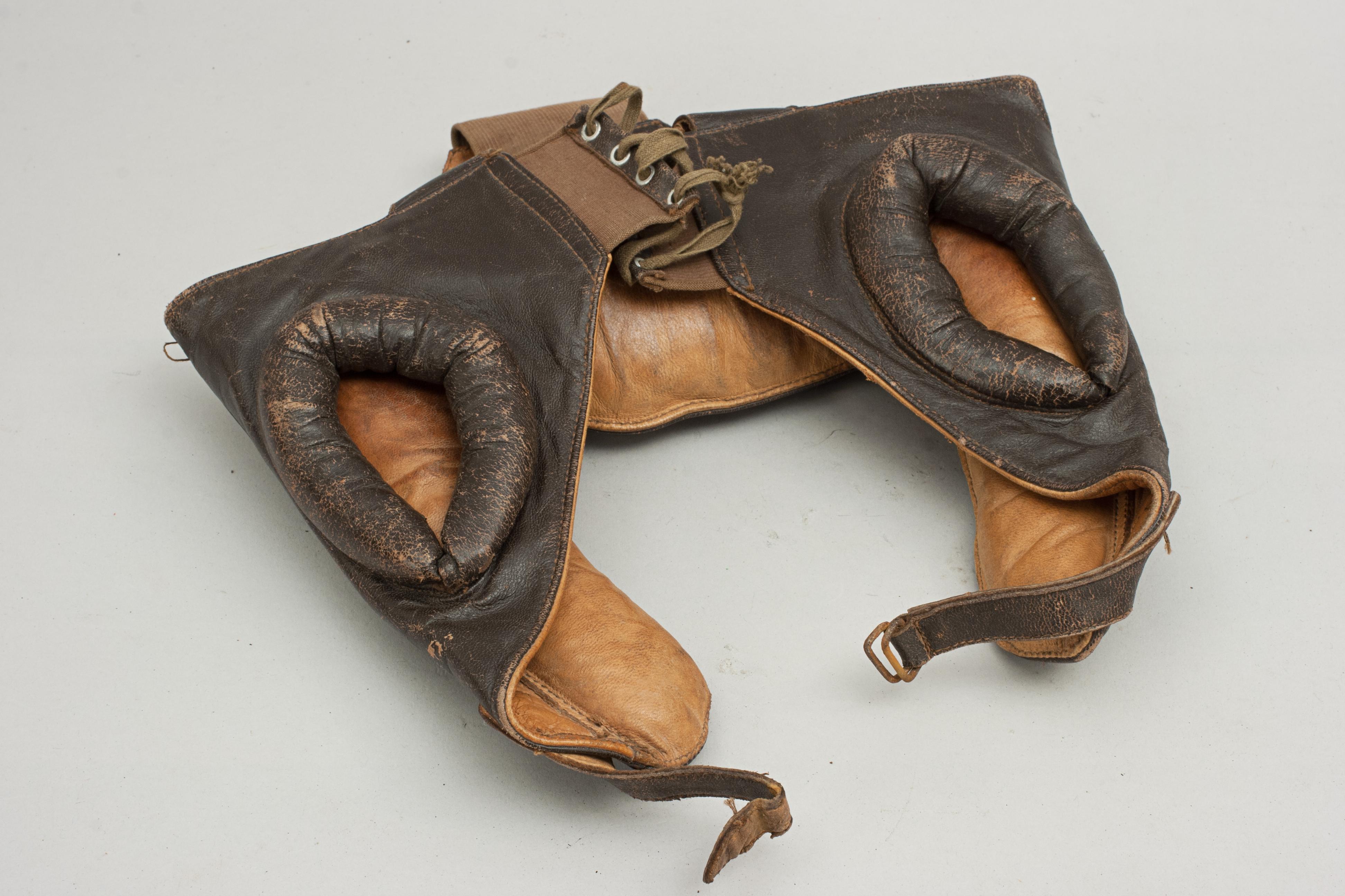 20th Century Vintage Leather Boxing Head Guard