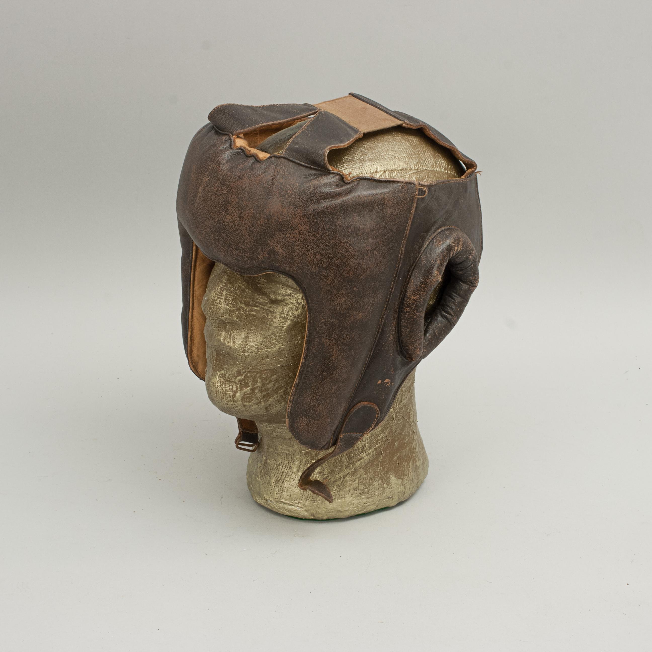 Vintage Leather Boxing Head Guard 1