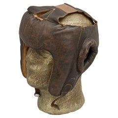 Vintage Leather Boxing Head Guard