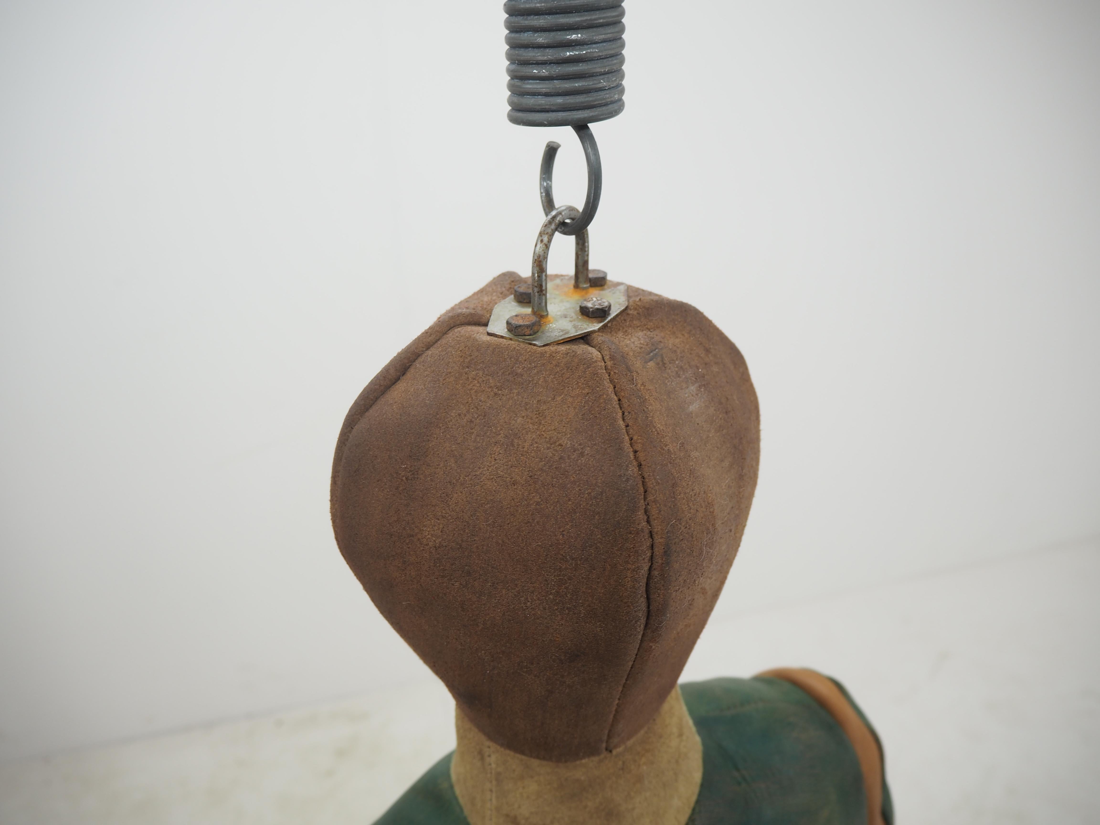 Late 20th Century Vintage Leather Boxing, Punching Bag, Dummie